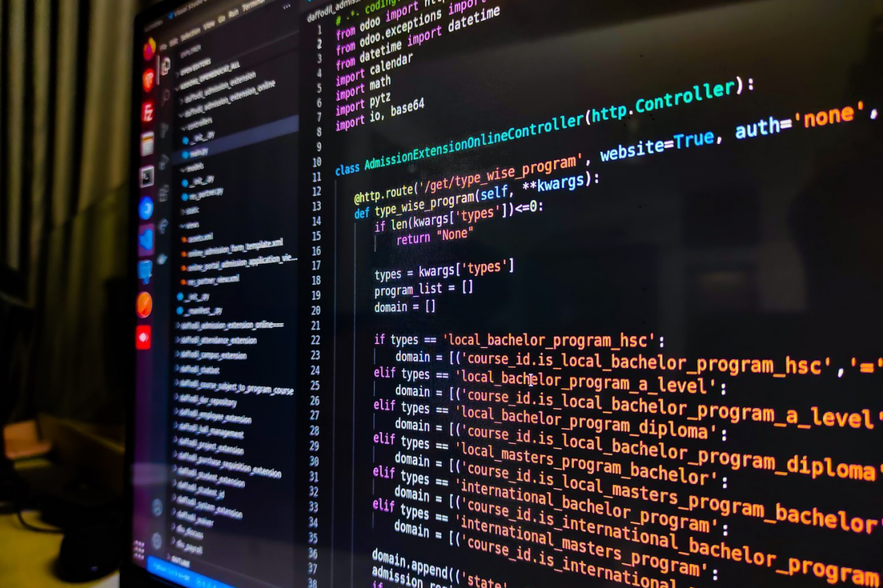 Computer monitor with code