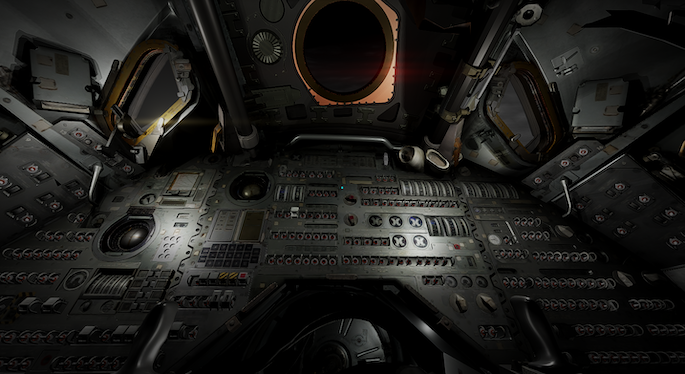 Image of the Apollo 11 VR cockpit
