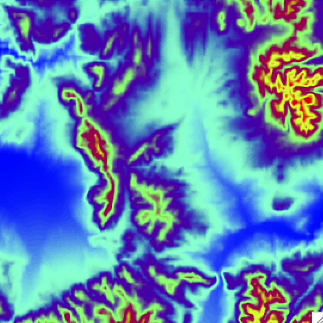 Screenshot of a simulation of the 2020 Bridger Foothills fire  using WRF SFIRE software 
