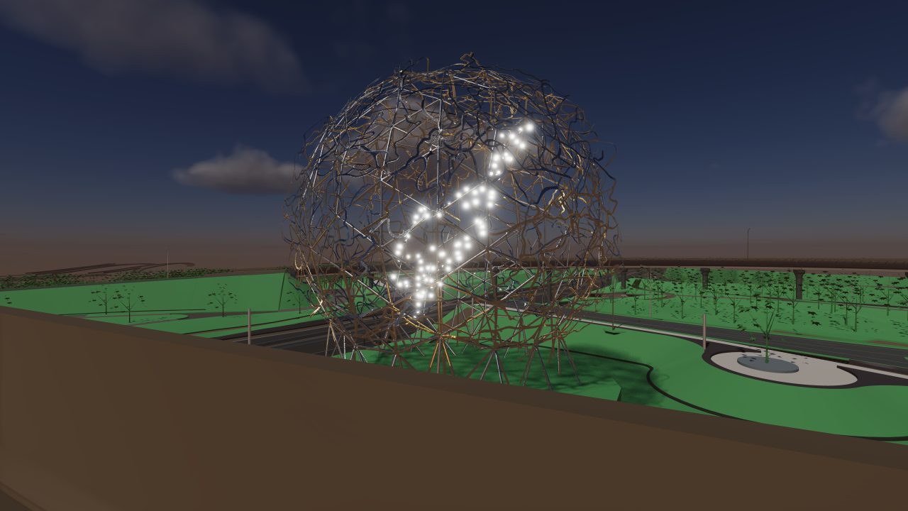 Concept visualisation of the EMU installation