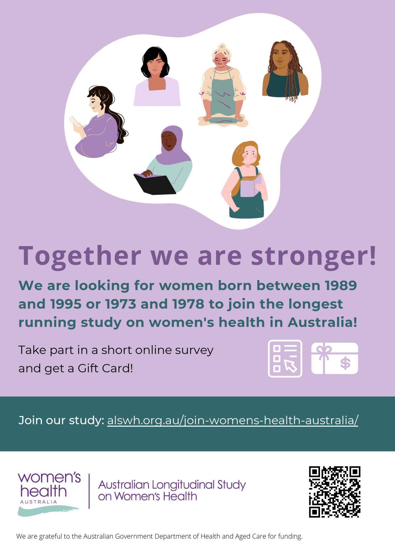 alswh example poster with qr code