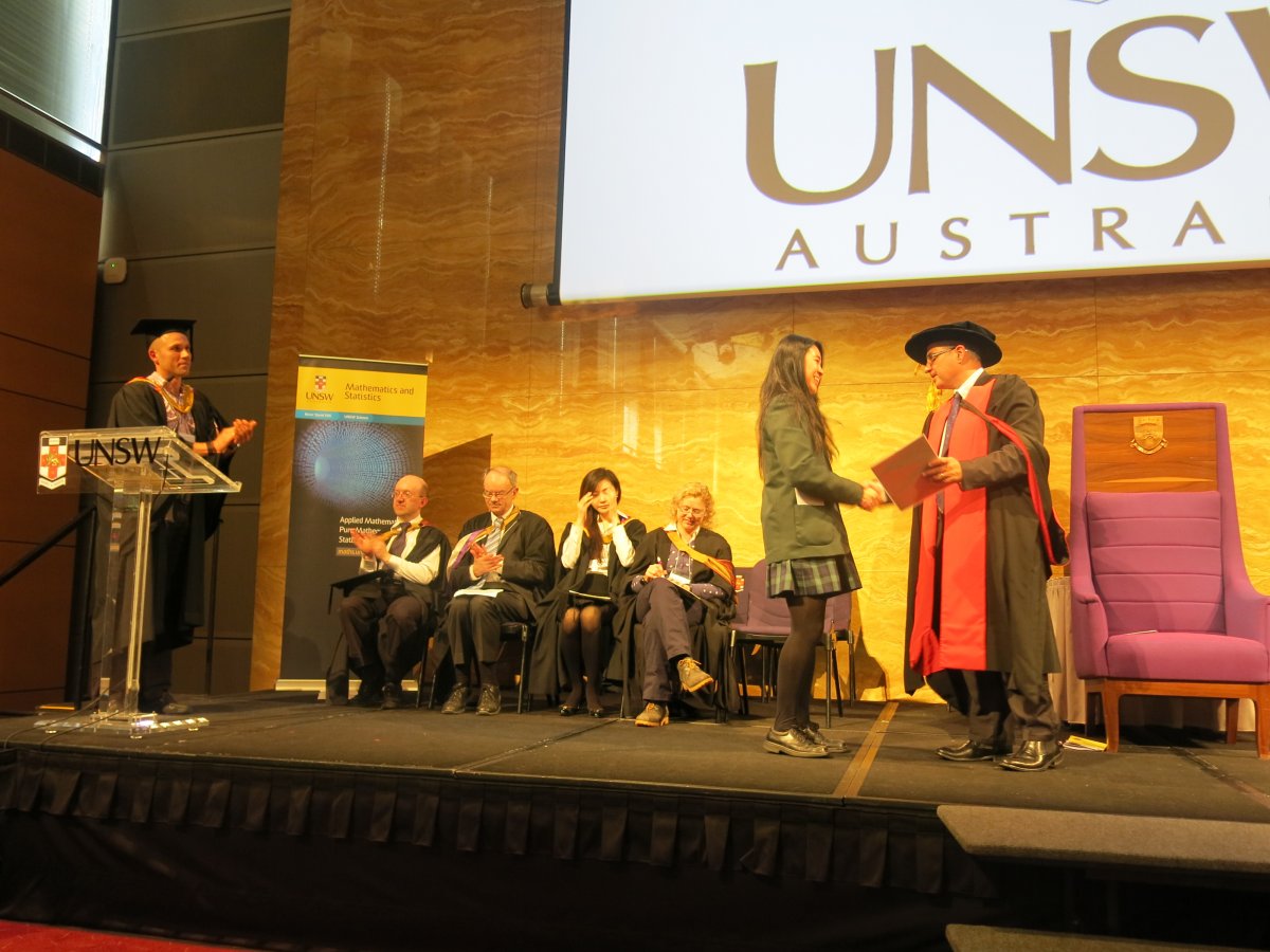 The UNSW School Mathematics Competition on stage