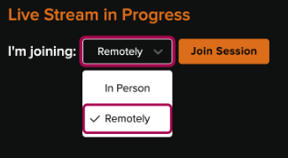 Echo360 live stream in progress screenshot