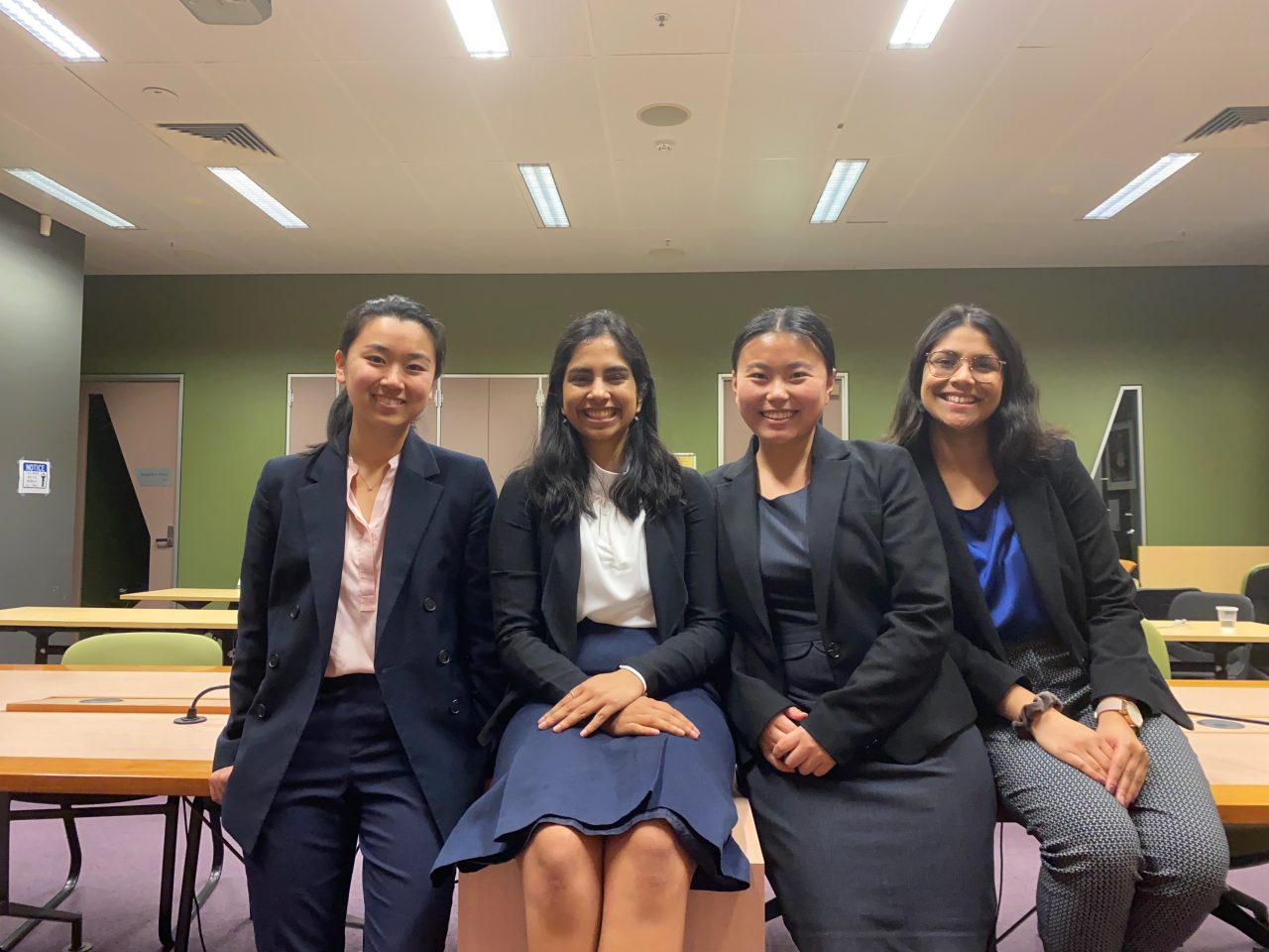 A group of students ready for UNSW Moot Court.