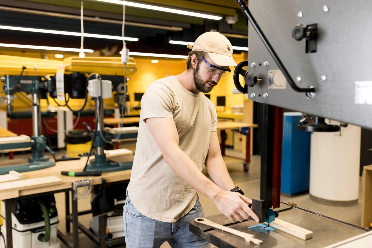 Students working on practical renewable energy design projects