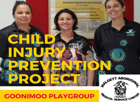 Goonimoo staff in 2021 - Tara Smith, Amy Townsend and Cloe Dowell during activity time at playgroup