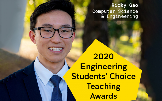 Students Choice Teaching Award- Ricky Gao